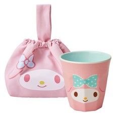 INTECO Bofriends 三麗鷗托特包 + 美耐皿杯 260ml 套組, 1套, 托特包(美樂蒂), 美耐皿杯(美樂蒂)