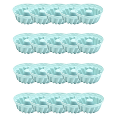 Select For You矽膠烘焙馬芬杯蛋糕圓形, 20個, 薄荷