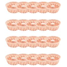 Select For You矽膠烘焙馬芬杯蛋糕圓形, 20個, 粉色
