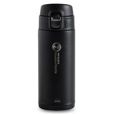 리벤스 원터치 보온보냉 스텐 보틀 텀블러, 블랙, 350ml, 1개