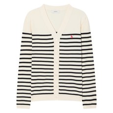 헤지스 여성용 SET-UP 스트라이프 브이넥 폴리혼방 긴팔 가디건