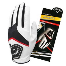 Callaway 卡拉威 男用 2023 Fusion 合成皮 高爾夫手套 左手用, 白色