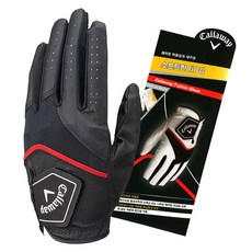 캘러웨이 남성용 2023 퓨전 골프장갑 왼손용, 블랙, 1개