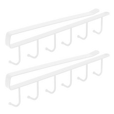 깨비다 무타공 클립형 조리도구걸이, 화이트, 2개