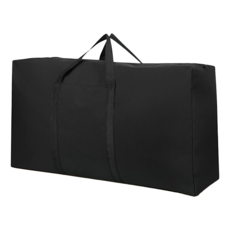 拍平方 搬家收納袋, 120L, 100x48x25cm, 可裝四床寢具, 牛津布, 防潑水, 耐磨防刮, 100 x 25 x 48cm, 黑色, 1個