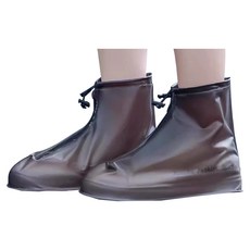 COMET 快穿便攜加厚雨鞋套，山茶色，筒高約18cm, 1雙