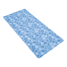 拍平方 冷凝涼墊 涼感墊 50 x 150cm 夏季涼爽舒適 柔軟親膚易清潔, 雪花 藍色