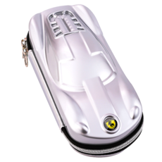 特別商店 3D 立體跑車汽車袋型鉛筆盒, 銀色, 1個