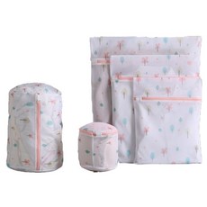 Clarein 網眼四角洗衣袋 樹木 5件組, 1套