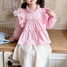 Arbe 여아용 디엠버 프릴 블라우스