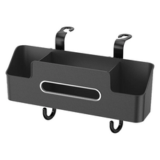 汽車椅背收納盒 34.5 x 9.7 x 11.5cm, 黑色, 1個