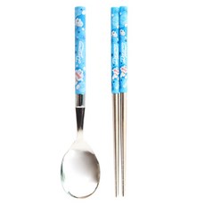 aizoum 兒童哆啦A夢餐具組, 1套, 湯匙 + 筷子, 混合顏色