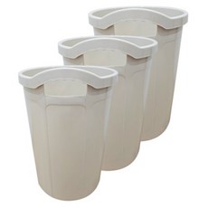 現代簡約開放式垃圾桶 3入, 米色