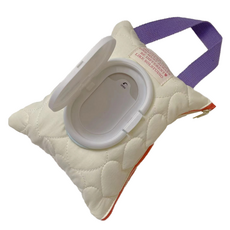 Harui攜帶式濕紙巾收納包 大型, 淡黃色, 1個