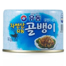 유동 자연산 골뱅이 통조림, 140g, 1개
