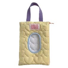 Harui攜帶式濕紙巾收納包 大型, 黃色, 1個