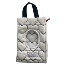 하루이 휴대용 물티슈 파우치 대형, 화이트, 1개