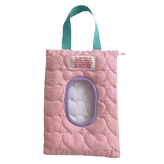 Haru-i 便攜式濕紙巾袋 大型, 粉紅色, 1個