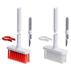 DAILYSHARE 耳機清潔棒+鍵盤刷一體型組, 白+紅, 1組