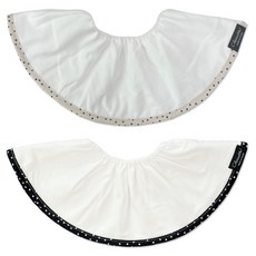 쉐리네뜨 쉐리빕 턱받이 2종 세트, 화이트도트 + 블랙도트, 1세트