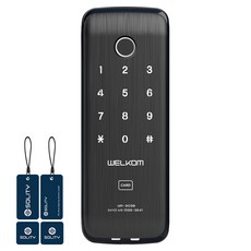 Welcome Soluti輔助鑰匙型指紋識別數位門鎖 WR-303B, 顧客自行安裝