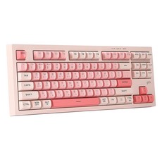 지클릭커 오피스프로 사일런스 M RGB 무선 무소음 방수 블루투스 87키 키보드, CORAL RC2, WK50, 제조사축