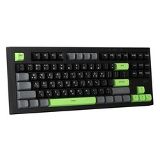 지클릭커 오피스프로 사일런스 M RGB 무선 무소음 방수 블루투스 87키 키보드, POKER GREEN RC2, WK50, 제조사축