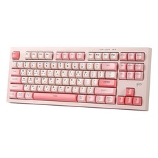 지클릭커 오피스프로 사일런스 M RGB 무선 무소음 방수 블루투스 87키 키보드, CORAL RC1, WK50, 제조사축