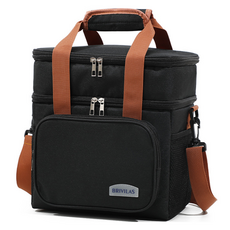 BRIVILAS 野餐保冷袋 保溫保冷袋 雙重保冷, 黑色, 1個