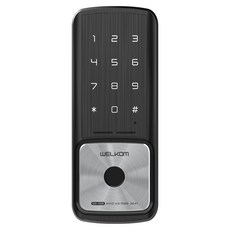 솔리티 웰콤 샷시문 전용 지문인식 디지털 도어락, WA-35B, 방문설치