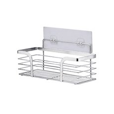 Hanbomnuri 304不鏽鋼免鑽孔黏貼式多用途浴室層架, 單一顏色, 1個