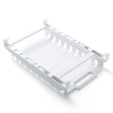 Younco 免鑽孔冰箱整理架 19.3 x 30 x 6.5 cm, 白色, 1個