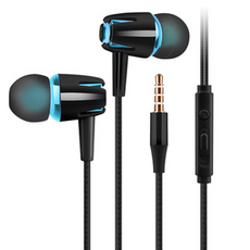 Daily Nest 高級有線耳機 B型, 單一商品, 黑色 + 藍色