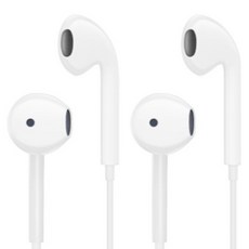 Daily Nest 簡約有線耳機 A款 2入, 白色, 單一商品