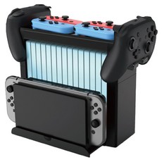 HOHOO 任天堂遊戲卡 遊戲片 遊戲卡匣 包裝 收納 可連接底座 G-Tower 支架 收納架, 黑色, 單一商品, 1個