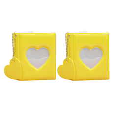 일상속반짝 하트 포토카드앨범 2p, 옐로우, 16매