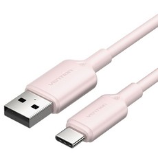벤션 C타입 USB 고속충전 케이블, 핑크, 1개, 1m