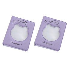 일상속반짝 곰돌이 포토카드 앨범 2p, 퍼플, 18매