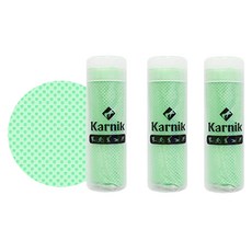 Karnik 濕式運動壓紋毛巾, 綠色, 3個