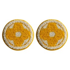 J&K Hot Hot Market刺繡風格圓形擦手巾 商品6, 2個, 混色