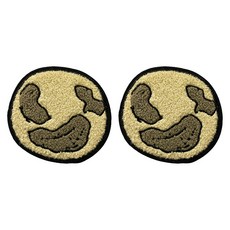 J&K Hot Hot Market刺繡風格圓形手巾 商品9, 2個, 混色