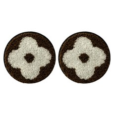 J&K Hot Hot Market刺繡風格圓形擦手巾 商品4, 2個, 混色