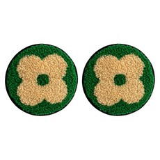 J&K Hot Hot Market刺繡風格圓形擦手巾 商品3, 2個, 混色