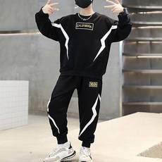 JOYMULTI 男童 MOSS 大學T + 束口褲套組