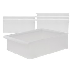 KAZT 附把手多功能冰箱整理盒, 6個, 半透明