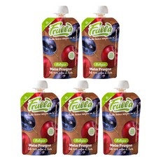 푸루라 유기농 짜먹는 과일 퓨레, 혼합맛(사과/푸룬), 100g, 5개