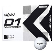 HONMA Golf 本間高爾夫 D1 Dynamic Distance 2層高爾夫球, 12顆, 白色, 1盒
