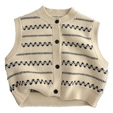 Golden Rabbit 兒童寬鬆針織背心 遊戲廳