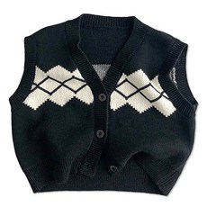 兒童寬鬆針織背心