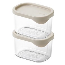 글라스락 모듈러 재료보관 유리용기 300ml, 1개입, 2개
